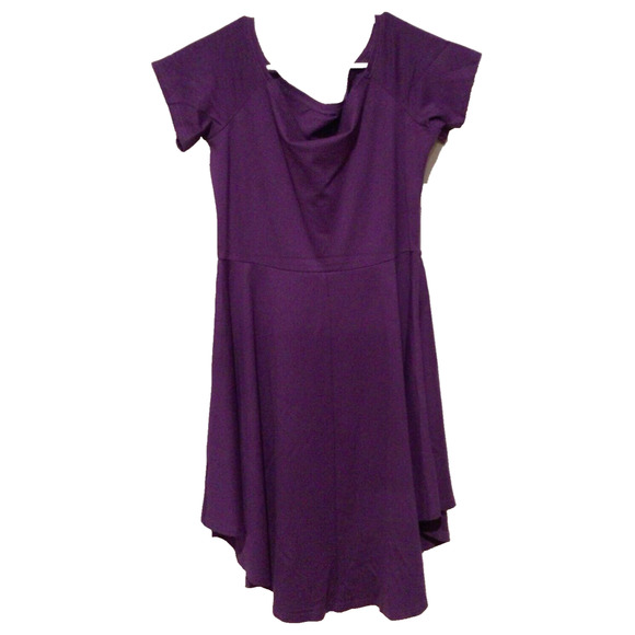 NWT Sarin Mathews Women’s Purple Knit Cocktail Party Dress Size XL Extra Large - Picture 3 of 3